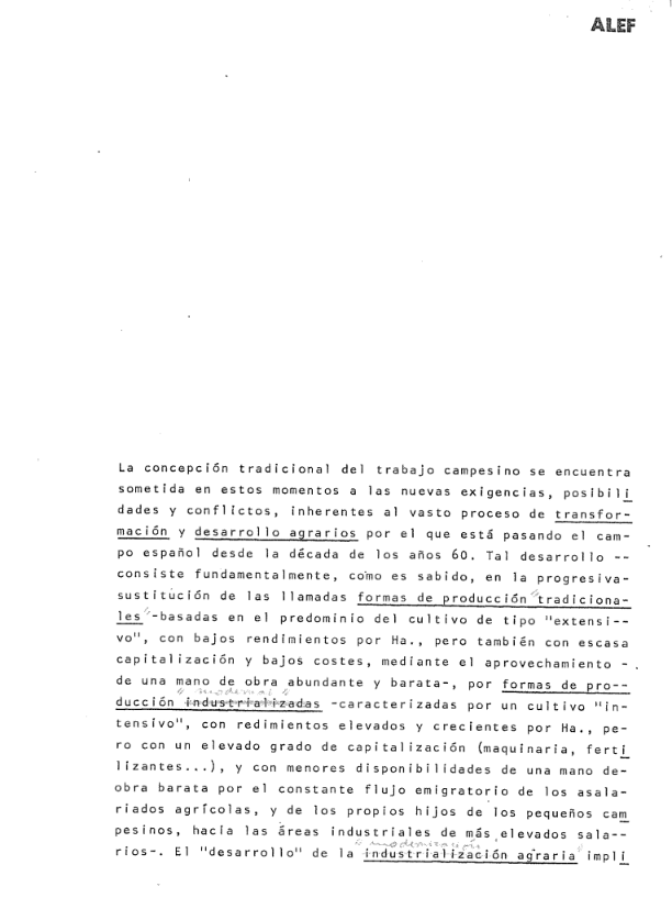Alfonso Ortí: Actitudes del campesinado, trabajo y educación (1975)