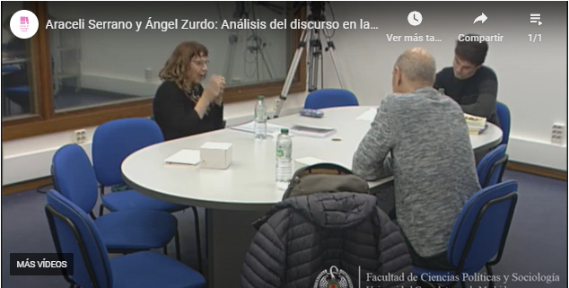 Araceli Serrano y Ángel Zurdo: Análisis del discurso en la investigación social