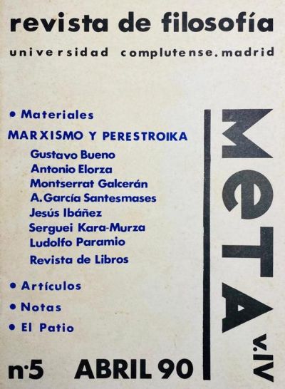 Marxismo y perestroika: Revista META de filosofía UCM